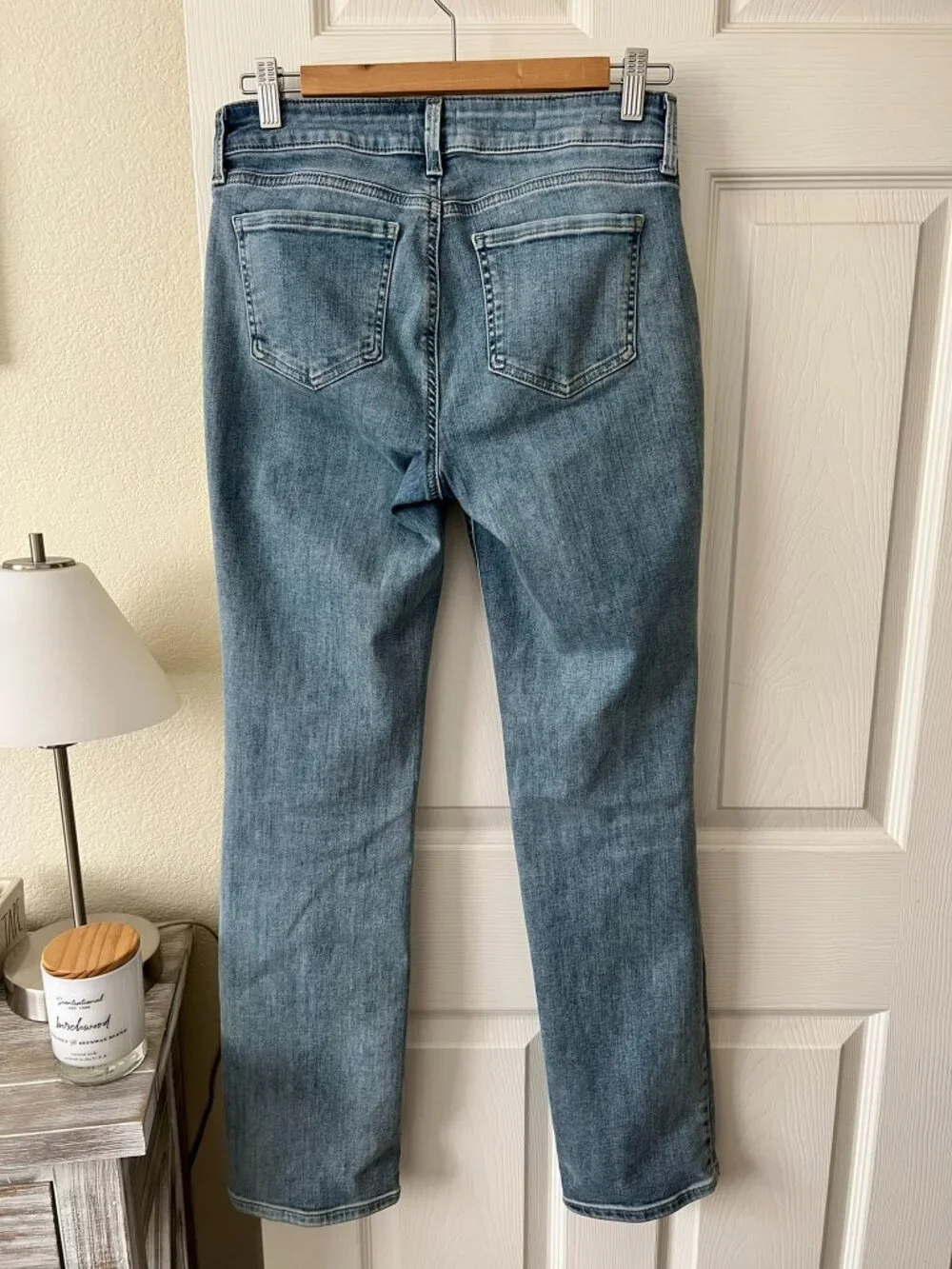 NYDJ Straight Leg Jeans in Light Wash Blue - Picture 8 of 12